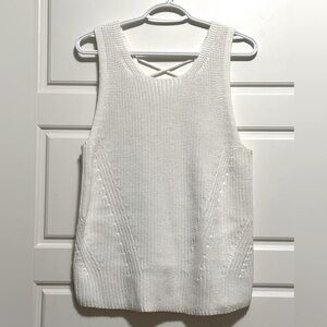 GAP White Sleeveless Knit Top, size Medium Tall